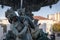 Detail of a fountain in the Rossio Square in the city of Lisbon