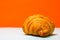 Detail of fresh croissant isolated, french breakfast concept