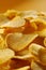 Detail of fried potato chips