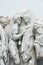 Detail of the frieze of Pergamon Altar in the Pergamon Museum, B