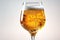 Detail of Glass of beer in white background illustration generative ai