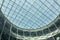 Detail of a glass roof construction at the airport Frankfurt am Main, Germany