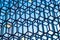 Detail of the glass and steel structure of the Harpa Hall in Reykjavik, Iceland