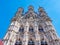Detail of the gothic style of the cityhall building in the old town of Leuven