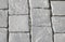 Detail of gray tiles called in Italian Sampietrini