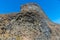 Detail of hexagonal basalt rocks at Hljodaklettar on Iceland