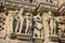 Detail of hindu temple in Khajuraho,India