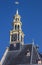 Detail of the historical tower Hoofdtoren in Hoorn