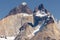 Detail of the horns of the towers of Paine, Chile