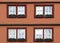 Detail image of building fasade with windows