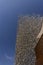 Detail on the intricate structure of the British Pavilion at the Milan EXPO 2015