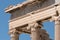 Detail of Ionic columns and cornice from Acropolis, Athens, Greece