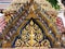 Detail of isosceles in Thai temple