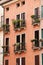 The detail of italian balconies