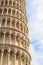 Detail of the leaning tower of Pisa