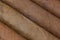 Detail of luxury Cuban cigars in the box