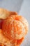 Detail Macro of a Whole Peeled Orange