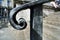Detail of metallic handrail