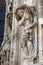 Detail of the Milan Cathedral, ancient cathedral church in the center of Milan, Italy.