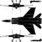 Detail Military Airplanes Base And Face Vector 01