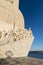 Detail of the Monument of the Discoveries Padrao dos Descobrimentos and Portuguese pavement in Belem, Lisbon