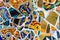 Detail Of Mosaic - Park Guell, Barcelona, Spain