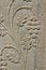 Detail of a Muslim tombstone. Grape motif.