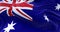 Detail of the national flag of Australia flying in the wind