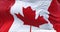Detail of the National Flag of Canada waving in the wind