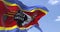 Detail of the national flag of Eswatini waving in the wind on a clear day