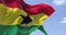 Detail of the national flag of Ghana waving in the wind on a clear day