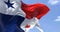 Detail of the national flag of Panama waving in the wind on a clear day