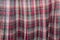 Detail of new fashion plaid pleated skirt: red, maroon, gray tartan school uniform fabric cotton/woolen material