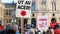 Detail of Norwegians protesting against the European Union Agency for the Cooperation of Energy Regulators