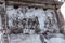 Detail of old basrelief in the Ruins of the Palace of Septimius Severus or Domus Severiana on the Palatine Hill  in  Rome, Italy