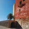 Detail of old buildings atop the city of Ibiza