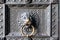 Detail of old door of Cologne Cathedral in Germany.