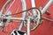 Detail of old road bike - crankset, pedal