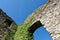 detail of old ruins of a castle near biassa a little village in la spezia