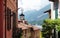 Detail of old scenic streets Salita Serbelloni in Bellagio, picturesque small town street view on Lake Como, Italy