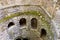 Detail of old spiral staircase goes down. Sintra, Quinta da Regaleira