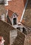 Detail of old Vilnius roofs from above