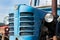 Detail of old vintage veteran tractor Zetor from former Czechoslovakia stands on field