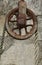 Detail of an old well pulley