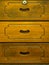 Detail of old wooden drawer