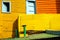 Detail of one of the colorful houses in La Boca