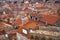 Detail of the orange ancient roofs of Dubrovnik, Croatia