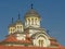 Detail of the Orthodox Coronation cathedral in Romanian national style Alba Iulia