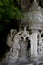 Detail in the park - old stone statue of heron, Quinta da Regaleira Palace in Sintra, , Portugal.