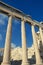 Detail of Parthenon, ancient Greek temple on the Acropolis. Vintage color tone background.